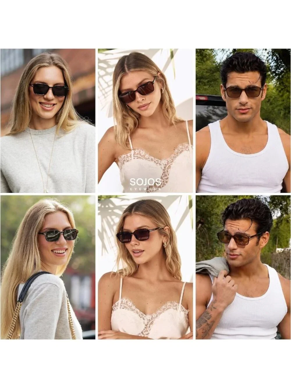 Retro Polarized Square Sunglasses for Women & Men | Lightweight UV Protection